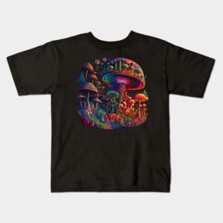 Shroom Forest | Psychedelic Art Kids T-Shirt